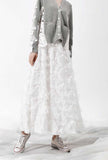 Star Lace Fringed Long Skirt