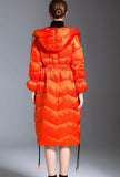 Thicken Mid-length Bright Loose Down Jacket