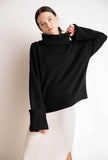 Turtleneck Casual Pullover Wool Blend Sweater