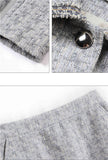 Tweed Plaid Jacket + Short Skirt/Shorts Two Piece Set
