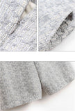 Tweed Plaid Jacket + Short Skirt/Shorts Two Piece Set