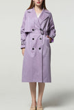 London Style Solid Color Loose Trench Coat