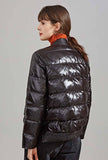 V-neck long Sleeves Thicken Down Puffer Jacket