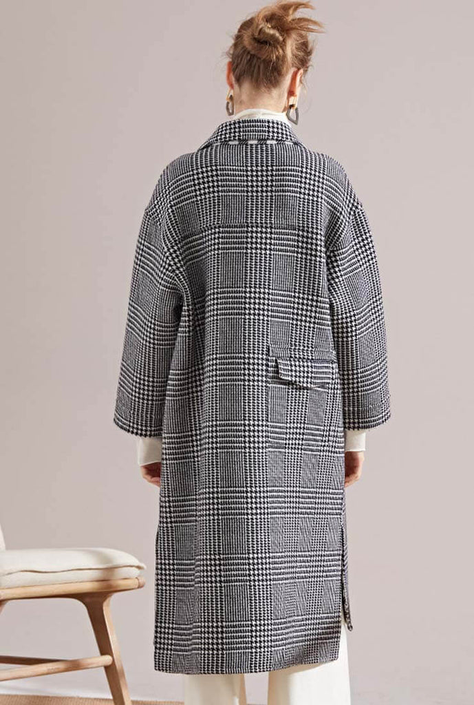 Vintage Plaid Double-faced Wool Warm Coat