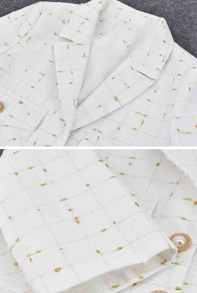White Chiffon Shirt + Midi Skirt Two Piece Set